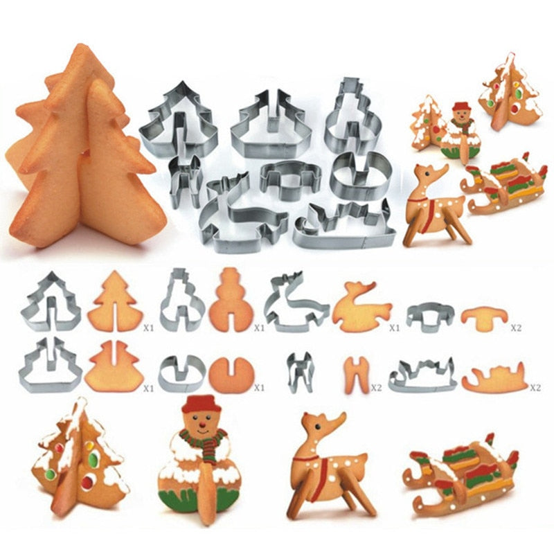 3D Christmas Cookie Cutters-bestdealz26